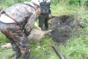 ГНБ прокол под железной дорогой, Сырятино, ример