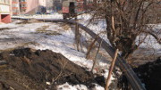 ГНБ прокол, Саранск, новостройка, затягивание футляра