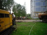 ГНБ прокол 2, Саранск, Сущинского, бурение пилотной скважины