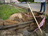 ГНБ прокол 1, Саранск, Сущинского, затягиваемая труба