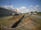 ГНБ прокол под автодорогой, Саранск, затягивание труб